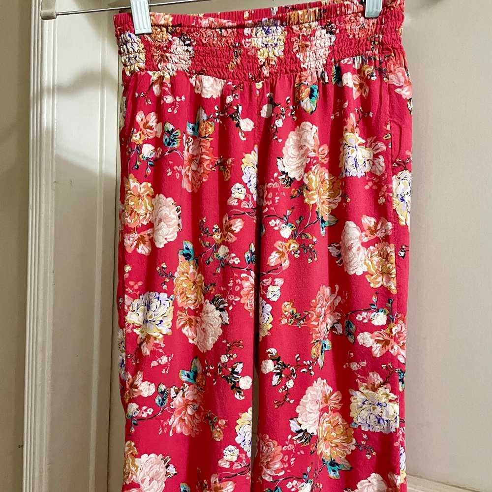 O’Neil Coral Floral Pull on Pants